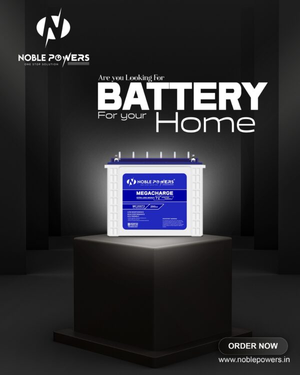 Noble powers 200AH tall tubular battery , MC20072 for office and homes - Image 2