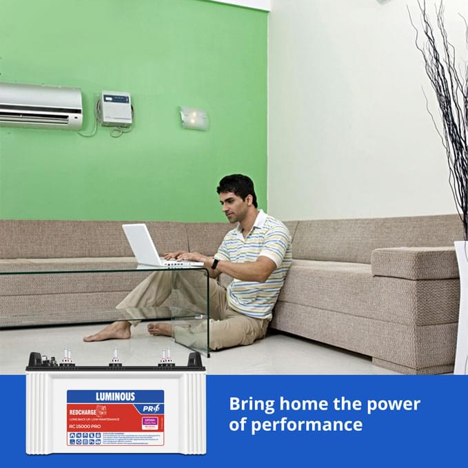 LUMINOUS 120Ah Red Charge Tubular Inverter Battery (Blue and White) -RC 15000 (120Ah) - Image 3