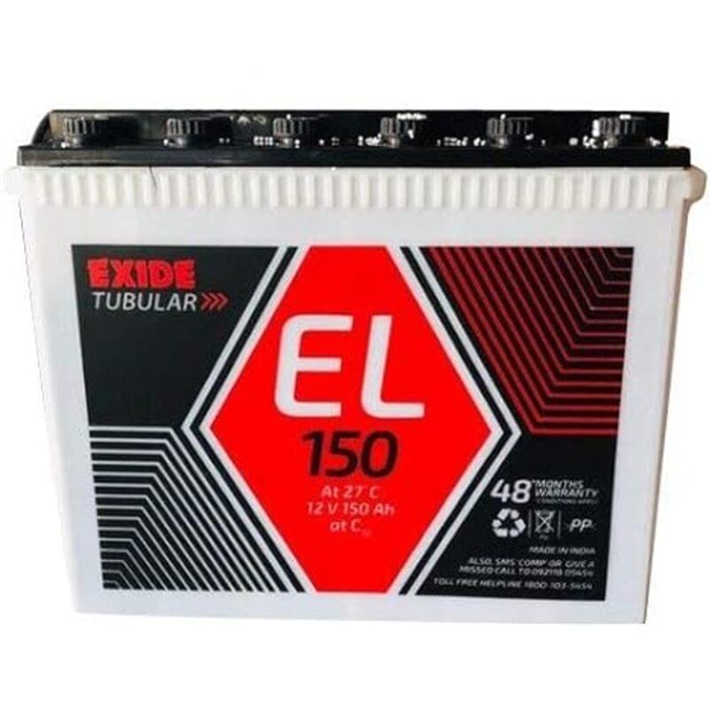 Exide 150Ah El 12 Volt/150 Ah Tubular Battery (150AH)