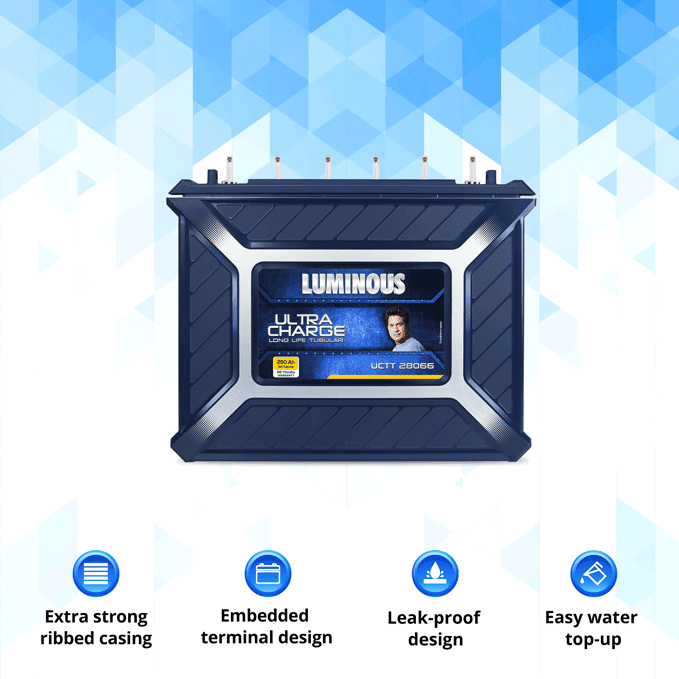 LUMINOUS Ultra Charge Tubular Inverter Battery -UCTT 28066 (250Ah) - Image 2